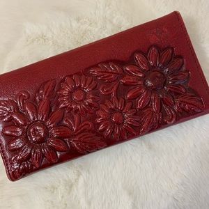 Peruvian red stained “Sunflower” wallet